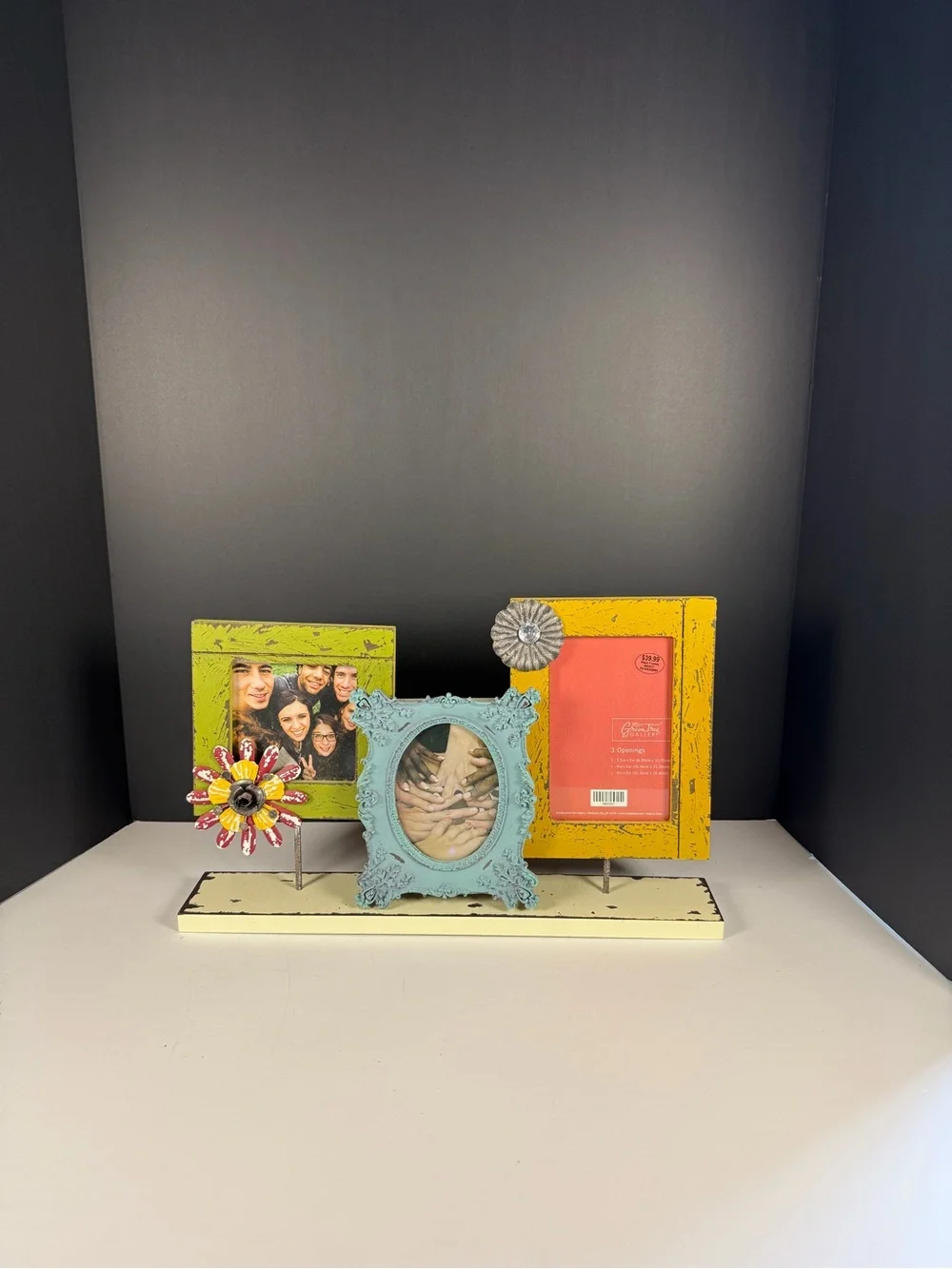 Green Tree Gallery Rustic 3 Photo Tabletop Frame Stand